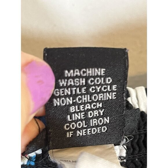 Torrid Top Women 1X Blue Pullover Tank Floral Smock Lace Cami Boho Western Flowy - Picture 8 of 14